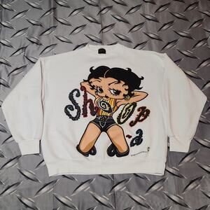 VTG BETTY BOOP SWEATSHIRT AOP SALT N PEPA SHOOP SHOOP-A-BOOP FITS XL 90s 1994